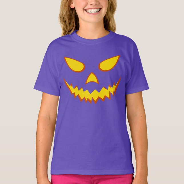 Camiseta Halloween Grinning Face Jack o Lantern Pumpkin (Anverso)