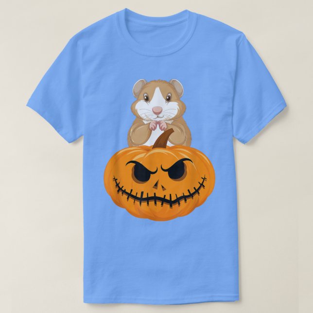 Camiseta Halloween Guinea Calabaza de cerdo Hombres Mujeres (Diseño del anverso)