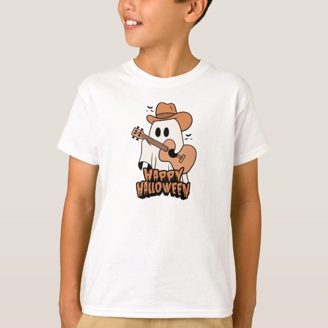Camiseta Halloween | Guitarra De Fantasma | Halloween 2024 (Anverso)