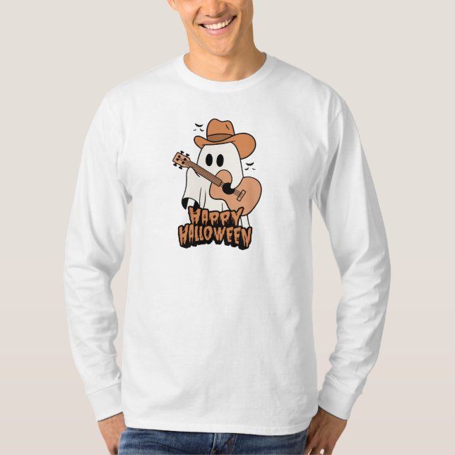 Camiseta Halloween | Guitarra De Fantasma | Halloween 2024 (Anverso)