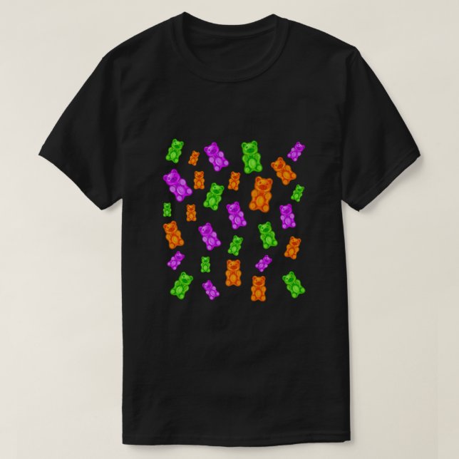 Camiseta Halloween Gummy Bear Candy Mix Premium (Diseño del anverso)