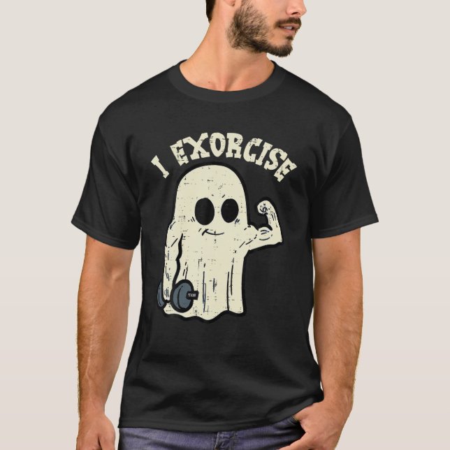 Camiseta Halloween Gym Ghost I exorcizar el disfraz de entr (Anverso)