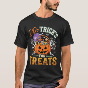 Camiseta Halloween Hago Trucos para Dulces Calabaza