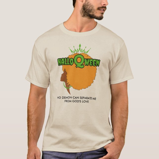 Camiseta Halloween HALLOQWEEN Afro Queen (Anverso)