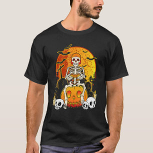 Camiseta Halloween Halloween 2022 Hombres Asustados Skelet