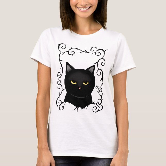 Camiseta Halloween Halloween, amante del gato negro Gótico  (Anverso)