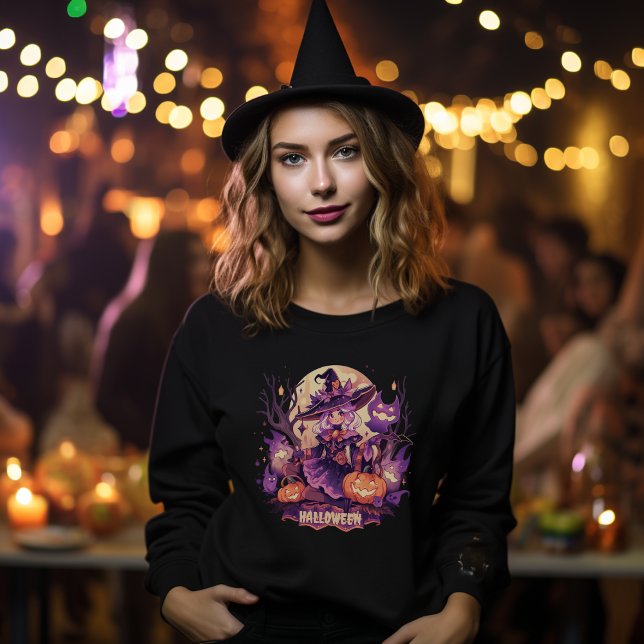 Camiseta Halloween Halloween Anime Witch Encantadora (Subido por el creador)