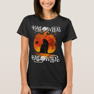 CAMISETA HALLOWEEN HALLOWEEN CAT BLACK PUMPKIN