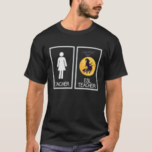 Camiseta Halloween Halloween del profesor de ESL para el pr