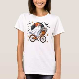 Camiseta Halloween Halloween Fantasma Femenina