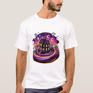 Camiseta Halloween Halloween Fantasma Y Bat