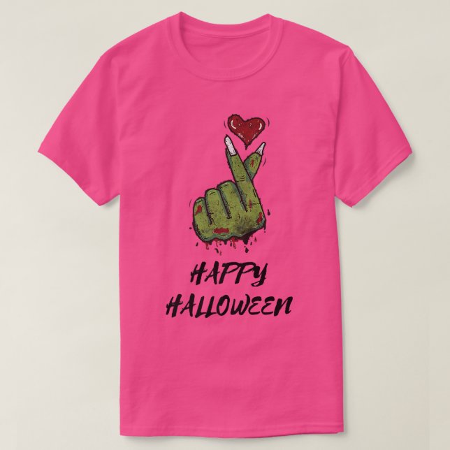 Camiseta Halloween Halloween Hombres Rótulo de Amor Zombie  (Diseño del anverso)