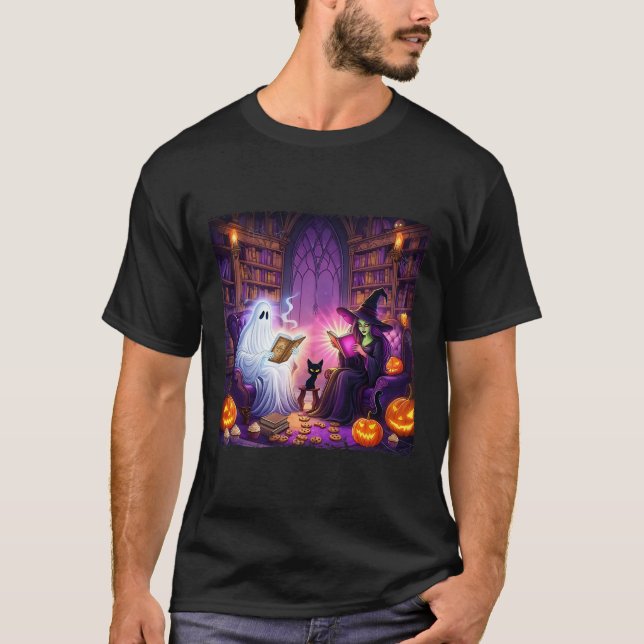 Camiseta Halloween Halloween Retro Bookish Witch (Anverso)