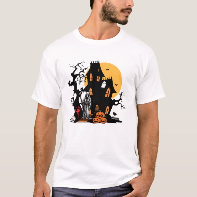 Camiseta Halloween Halloween, una fantasmagórica casa embru (Anverso)