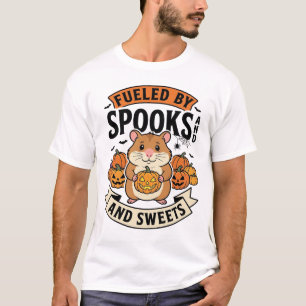 Camiseta Halloween Hamster Alimentado Por Espíritus Diverti