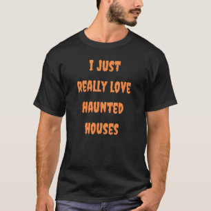 Camiseta Halloween Haunted House Spooky Fall Gótico De Otoñ