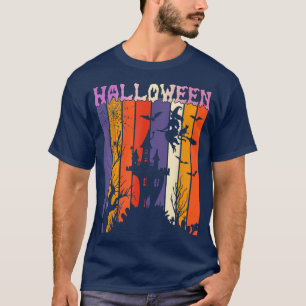 Camiseta Halloween Haunted House Witch Vintage