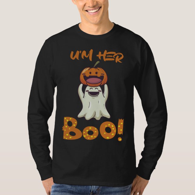 Camiseta Halloween He U'm her Boo (Anverso)