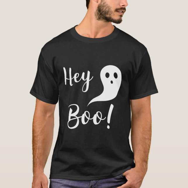 Camiseta Halloween Hey Boo (Anverso)