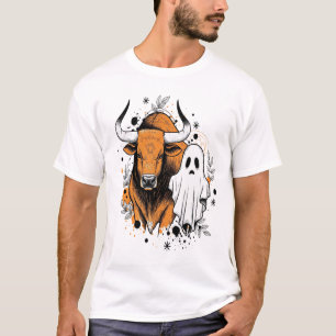 Camiseta Halloween Highland Cow Cute Otoño