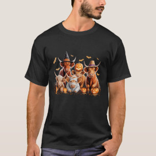 Camiseta Halloween Highland Gorra de brujas de vaca cuenta