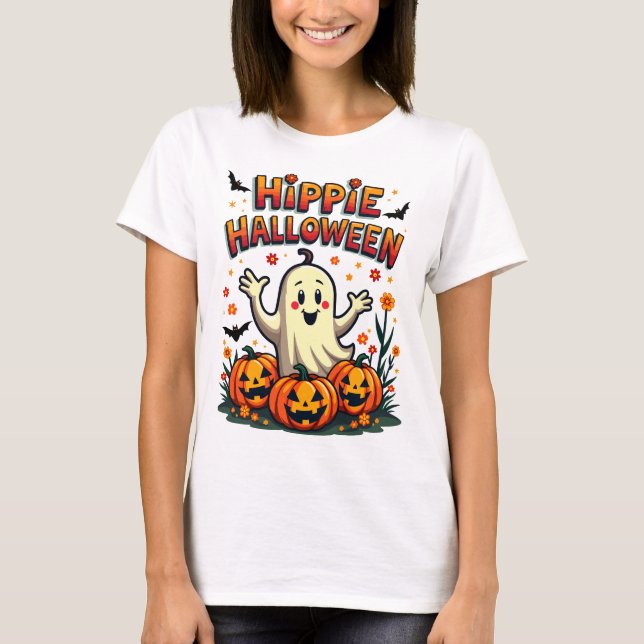 Camiseta Halloween hippie (Anverso)