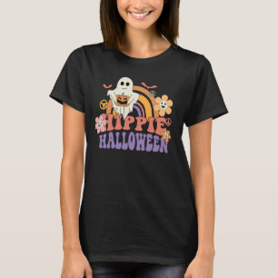 Camiseta Halloween Hippie Rainbow Halloween Ghost Pumpkin R