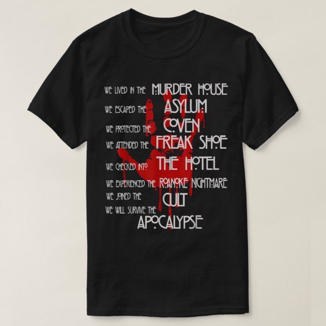 Camiseta halloween, historia de horror de películas norteam (Diseño del anverso)