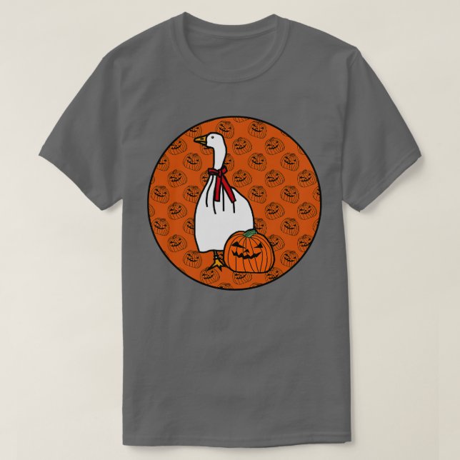 Camiseta Halloween Horror Goose Naranja Round (Diseño del anverso)