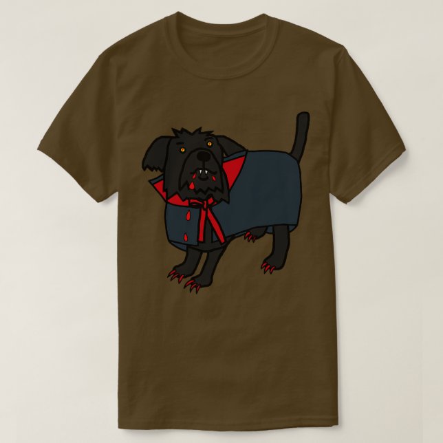 Camiseta Halloween Horror Vampiro Dog (Diseño del anverso)