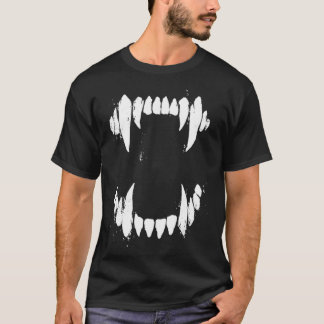 Camiseta Halloween Horror Wolf Dog Vampister Monster Teeth