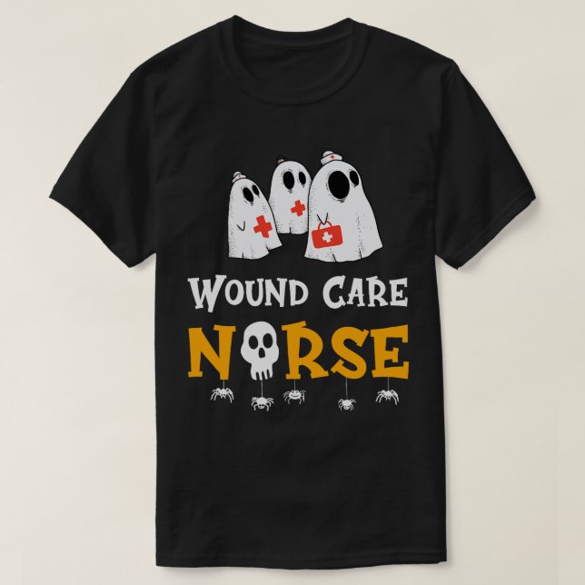 Camiseta Halloween Hound Care Nursin Casualidad Funny RN Nu (Diseño del anverso)