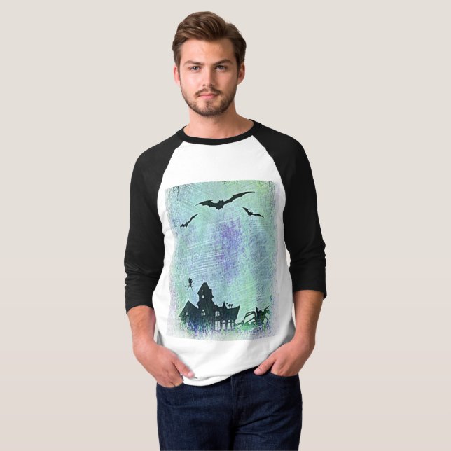 Camiseta Halloween House | Arañas + Bats! (Anverso completo)
