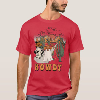 Camiseta Halloween Howdy Ghouls, Boo Haw Cowboy, Desert Sun