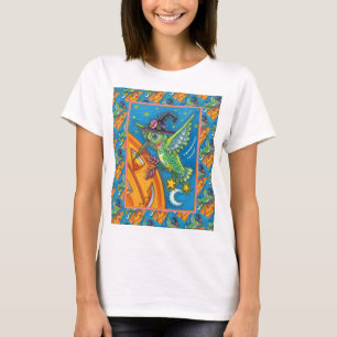 CAMISETA HALLOWEEN HUMMINGBIRD & JACK O LANTERN WHIMSY