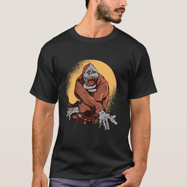 Camiseta Halloween I Monster Camping Senderismo Horror espe (Anverso)