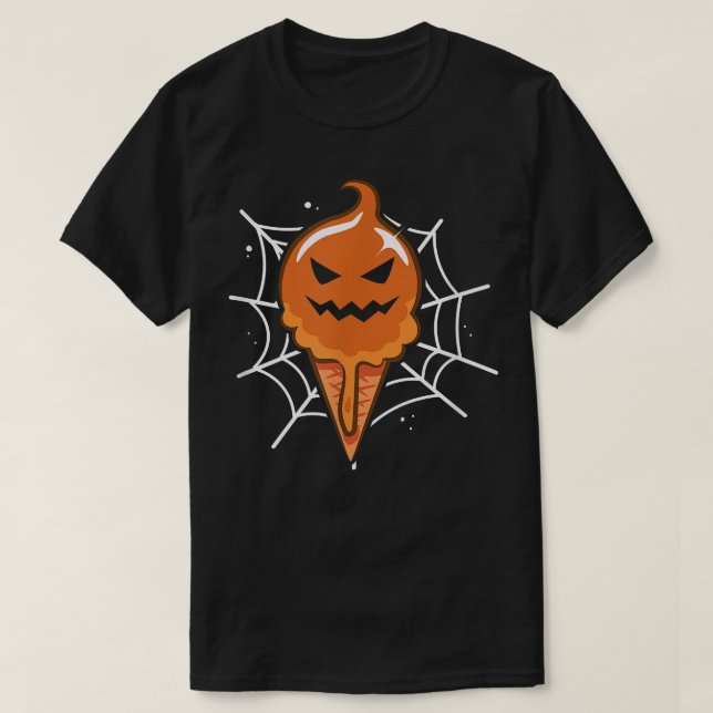 Camiseta Halloween Ice Cream - Funny Spooky Halloween Pumpk (Diseño del anverso)