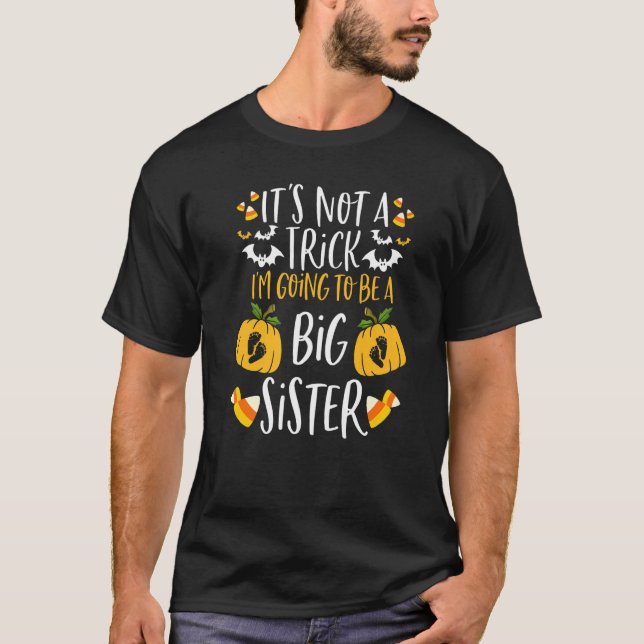 Camiseta Halloween I'm Going To Be A Big Sister Halloween P (Anverso)