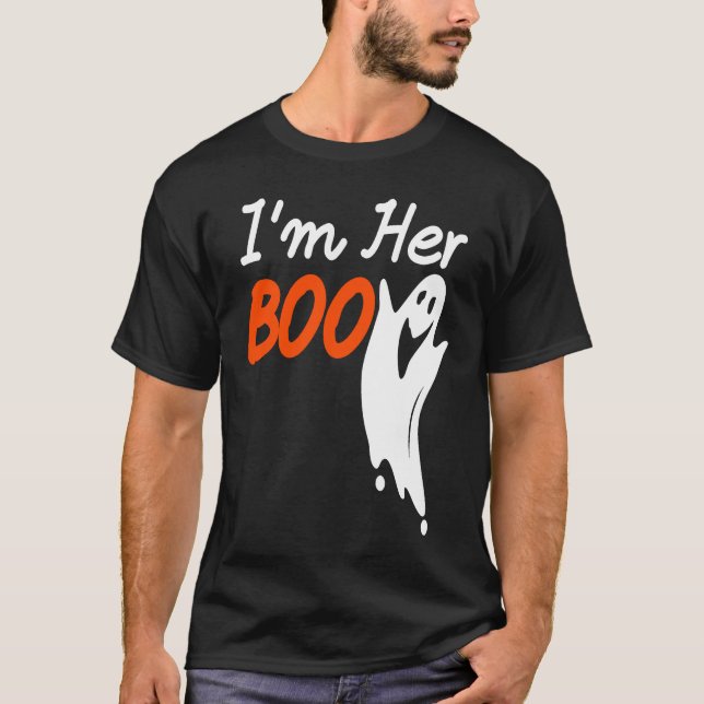 Camiseta Halloween I'm Her Boo I'm His Witch Matching Coupl (Anverso)