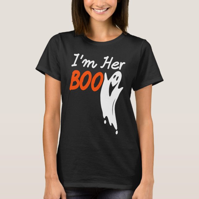 Camiseta Halloween I'm Her Boo I'm His Witch Matching Coupl (Anverso)