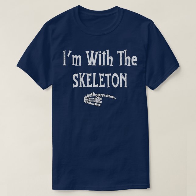 Camiseta Halloween I'm With Skeleton Halloween Costume Coup (Diseño del anverso)