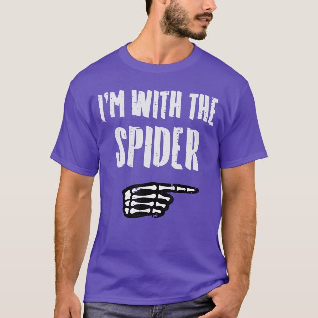 Camiseta Halloween Im with Spider Funny Match Costume Men W (Anverso)