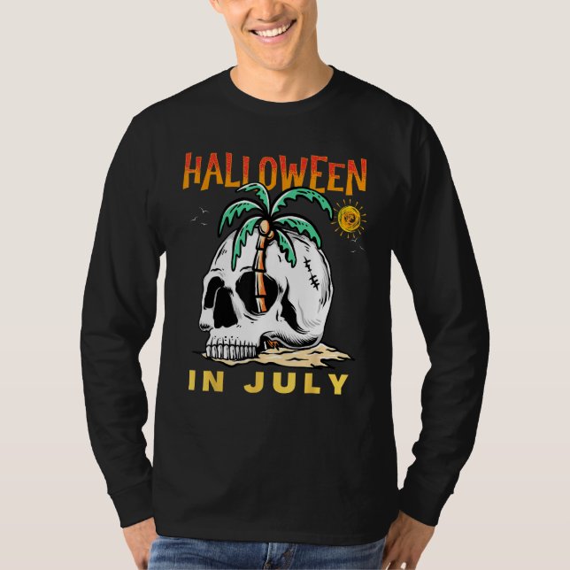 Camiseta Halloween in July  Summer Vacation Beach Family Tr (Anverso)
