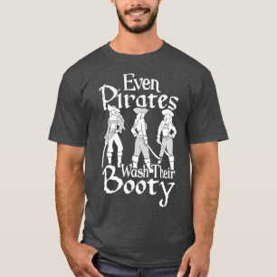 Camiseta Halloween, incluso los piratas lavan su botín