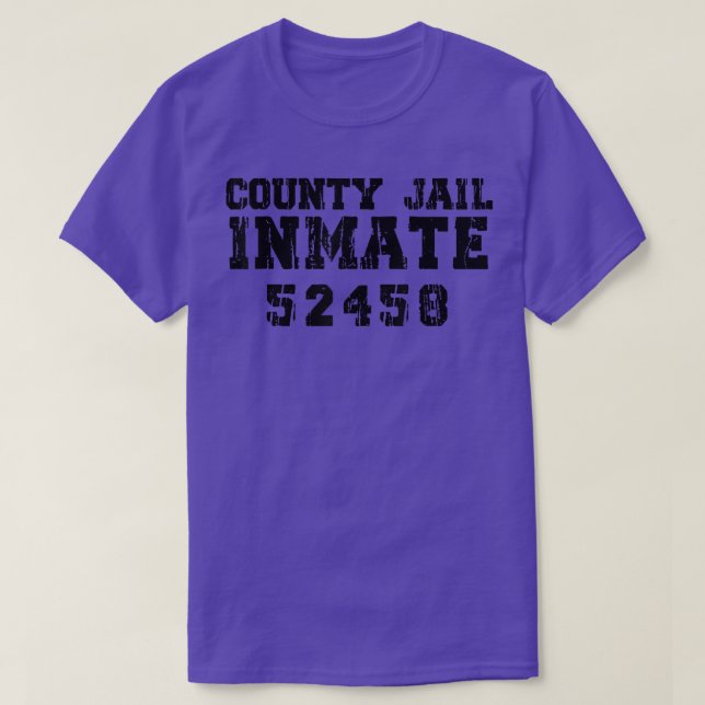Camiseta Halloween Inmate Prison Men Women Suit Lazy Costum (Diseño del anverso)