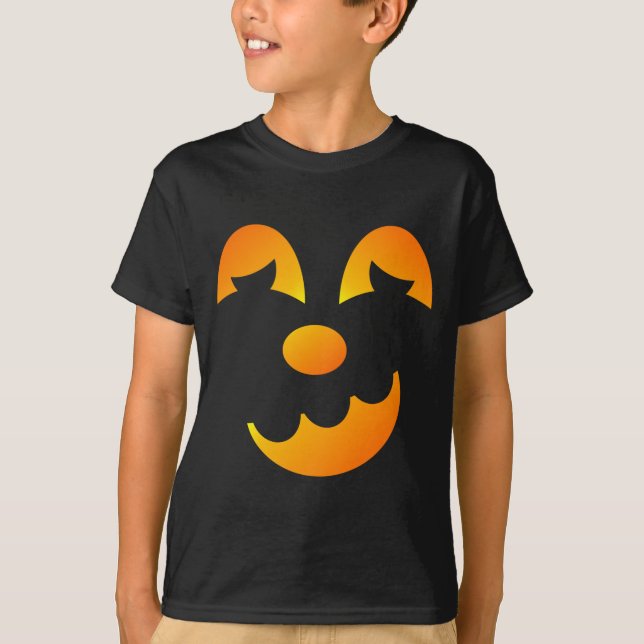 Camiseta Halloween Jack-o'-lantern Face Boy (Anverso)
