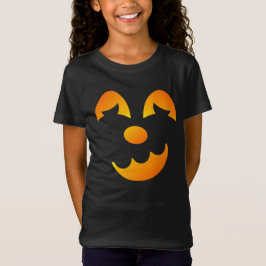 Camiseta Halloween Jack-o'-lantern Funny Face Chica