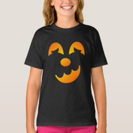 Camiseta Halloween Jack-o'-lantern Funny Face Chica