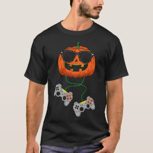 Camiseta Halloween Jack O Lantern Gamer Niños Hombres Diver