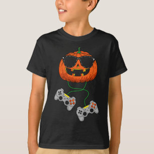 Camiseta Halloween Jack O Lantern Gamer Niños Hombres Diver